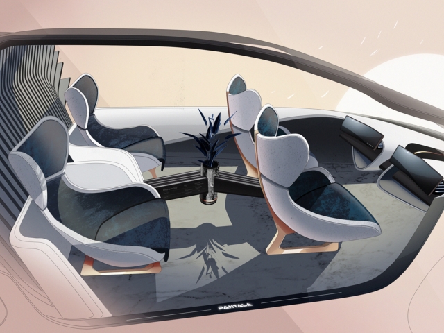 Rendering-of-a-futuristic-interior-in-the-color-salmon-red-and-white
