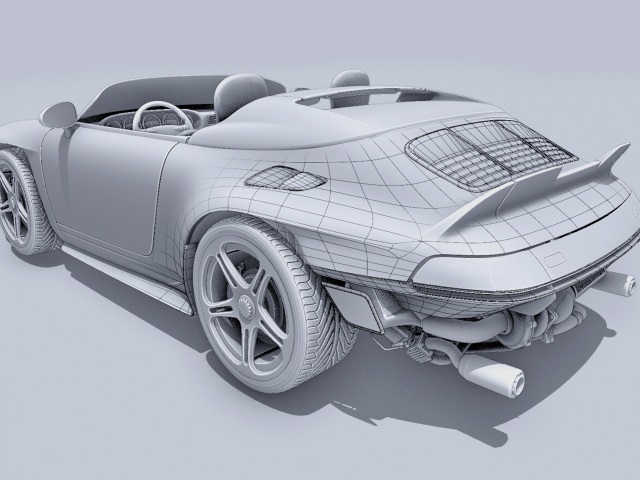 Poly-model-of-a-sports-car
