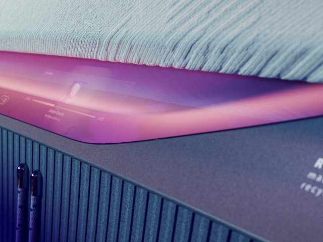 close-up-of-side-door-with-different-recycled-materials-from-knit-to-lacquer-and-screens